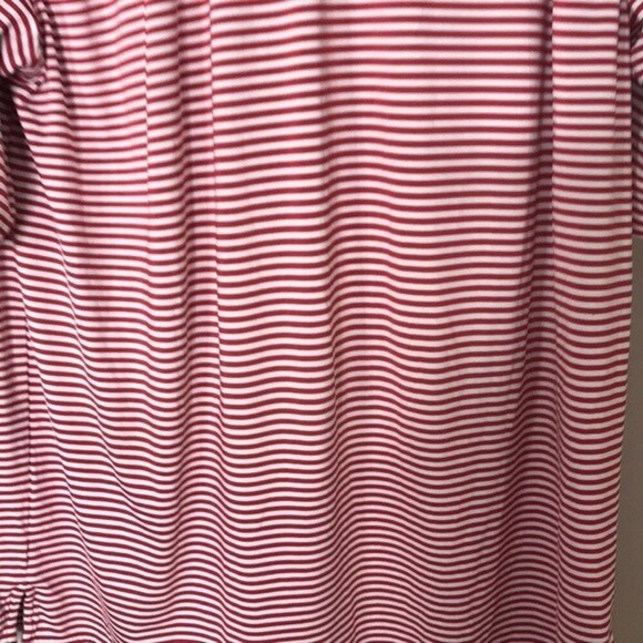 Footjoy prodry Lisle red and white striped polo performance wear shirt size L - Picture 10 of 10